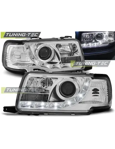 Phares à LED chromés pour AUDI 80 B4 09.91-04.96