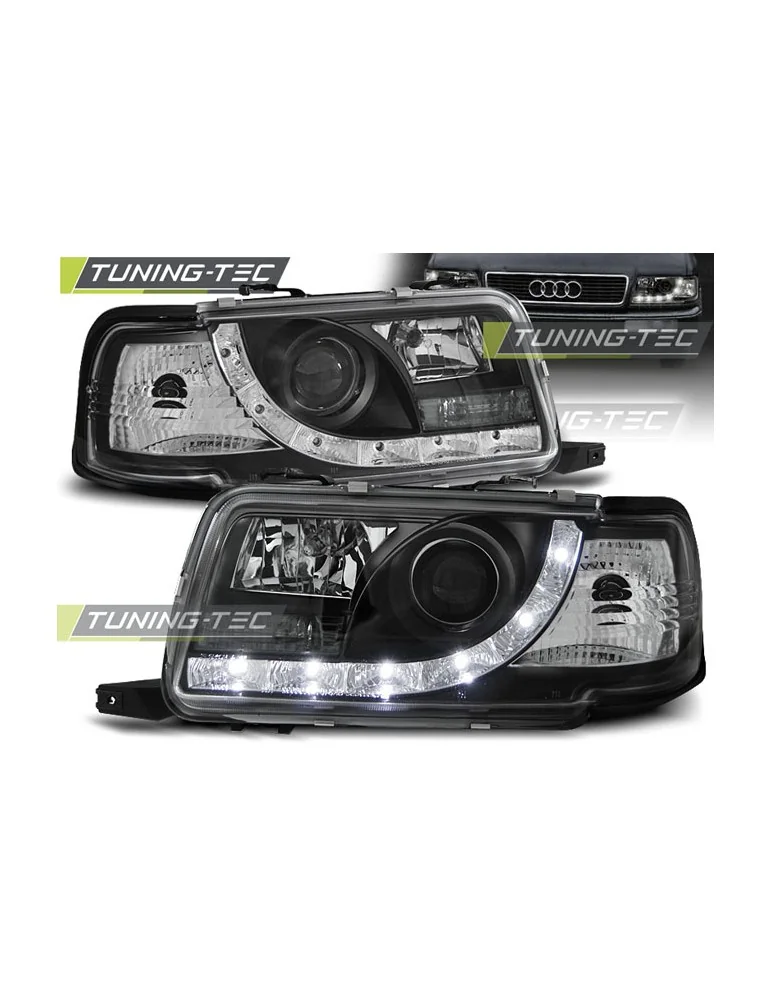 Phares à LED noirs pour AUDI 80 B4 09.91-04.96
