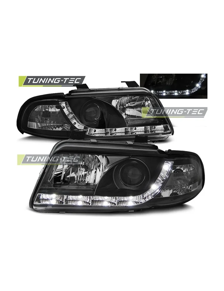 Phares à LED noirs pour AUDI A4 01.99-09.00
