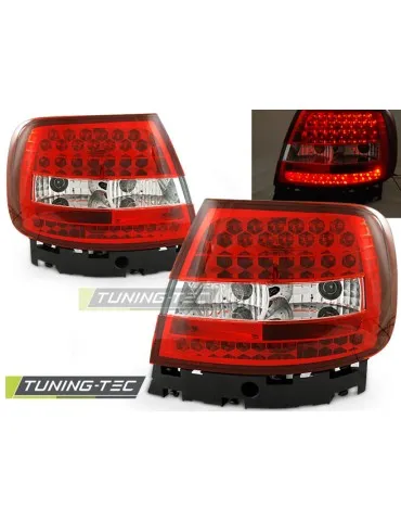 Feux arrière à LED rouges blancs pour AUDI A4 11.94-09.00