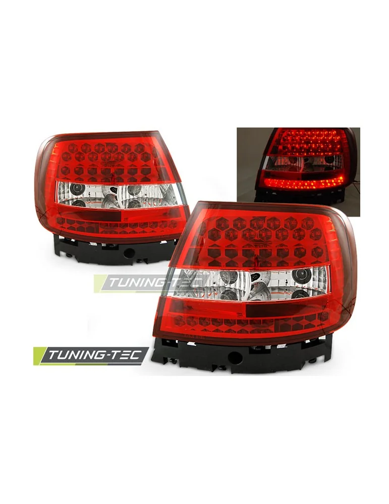 Feux arrière à LED rouges blancs pour AUDI A4 11.94-09.00