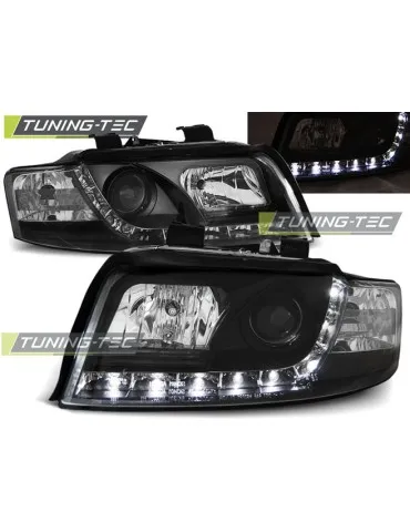 Phares à LED noirs pour AUDI A4 10.00-10.04