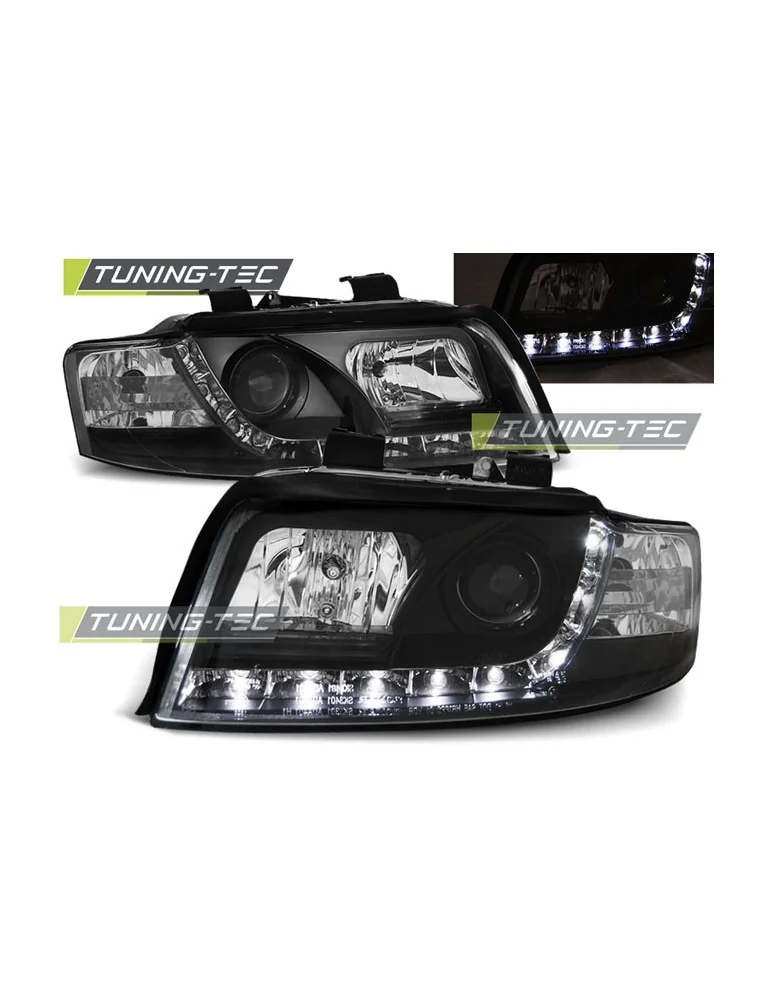Phares à LED noirs pour AUDI A4 10.00-10.04
