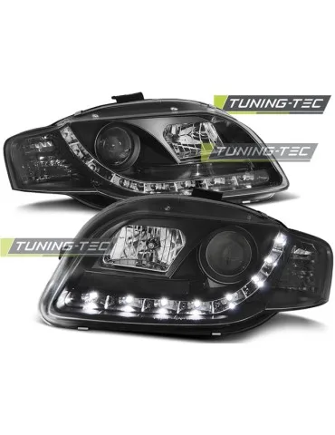 Phares à LED noirs pour AUDI A4 B7 11.04-03.08