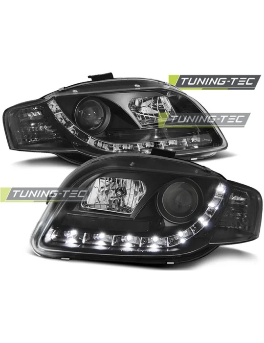 Phares à LED noirs pour Audi A4 B7 (2004 - 2008)