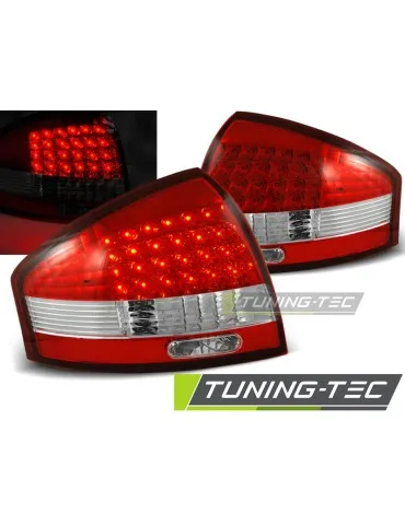 Feux arrière à LED rouges blancs pour AUDI A6 97-04