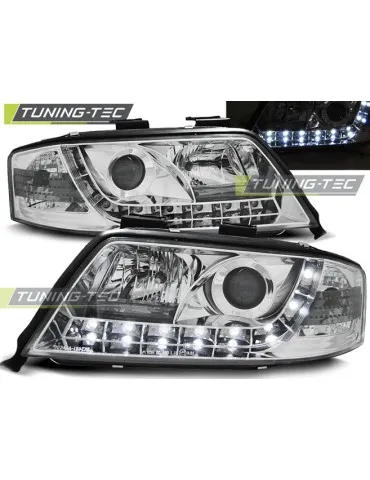 Phares à LED chromés pour AUDI A6 05.97-05.01