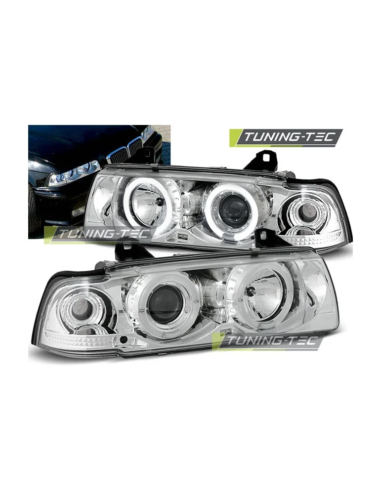 Phares chromés pour BMW E36 12.90-08.99 S/C/T