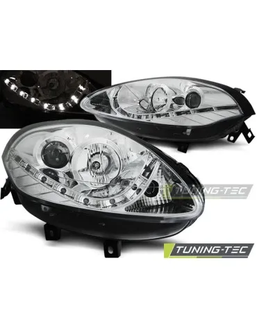 Phares à LED chromés pour FIAT BRAVO II 07-15
