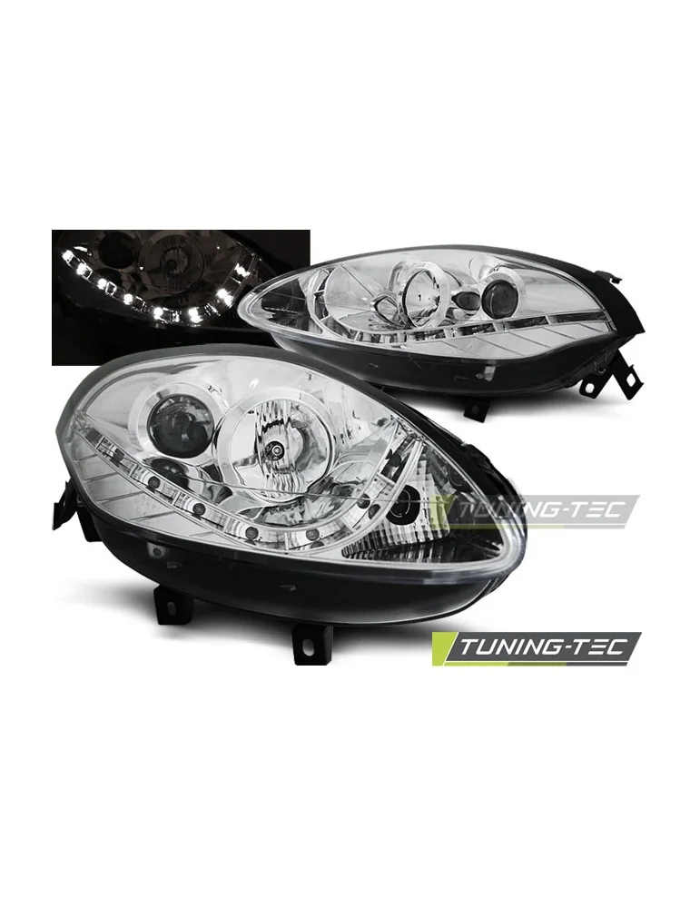 Phares à LED chromés pour FIAT BRAVO II 07-15