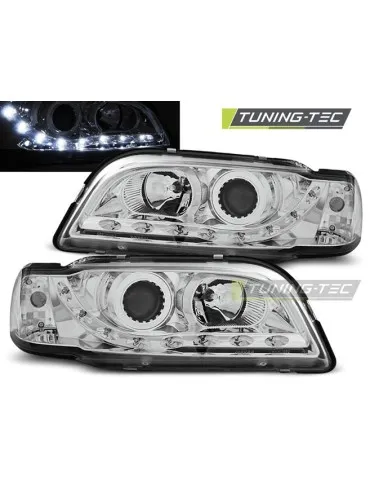Phares à LED chromés pour VOLVO S40/V40 02.96-04.00