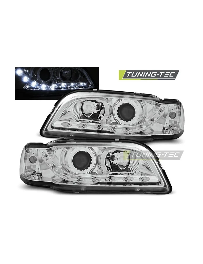 Phares à LED chromés pour VOLVO S40/V40 02.96-04.00