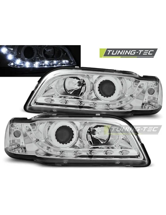 Phares à LED chromés pour Volvo S40/V40 (1996 - 2000)