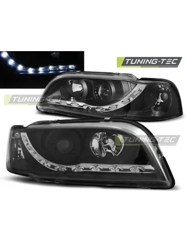 Phares à LED noirs pour VOLVO S40/V40 02.96-04.00