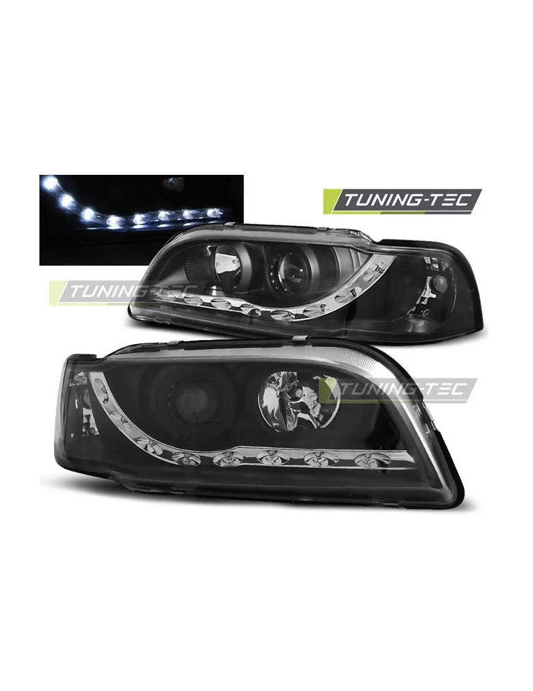 Phares à LED noirs pour VOLVO S40/V40 02.96-04.00