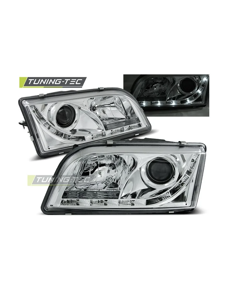 Phares à LED chromés pour VOLVO S40/V40 02.96-12.03