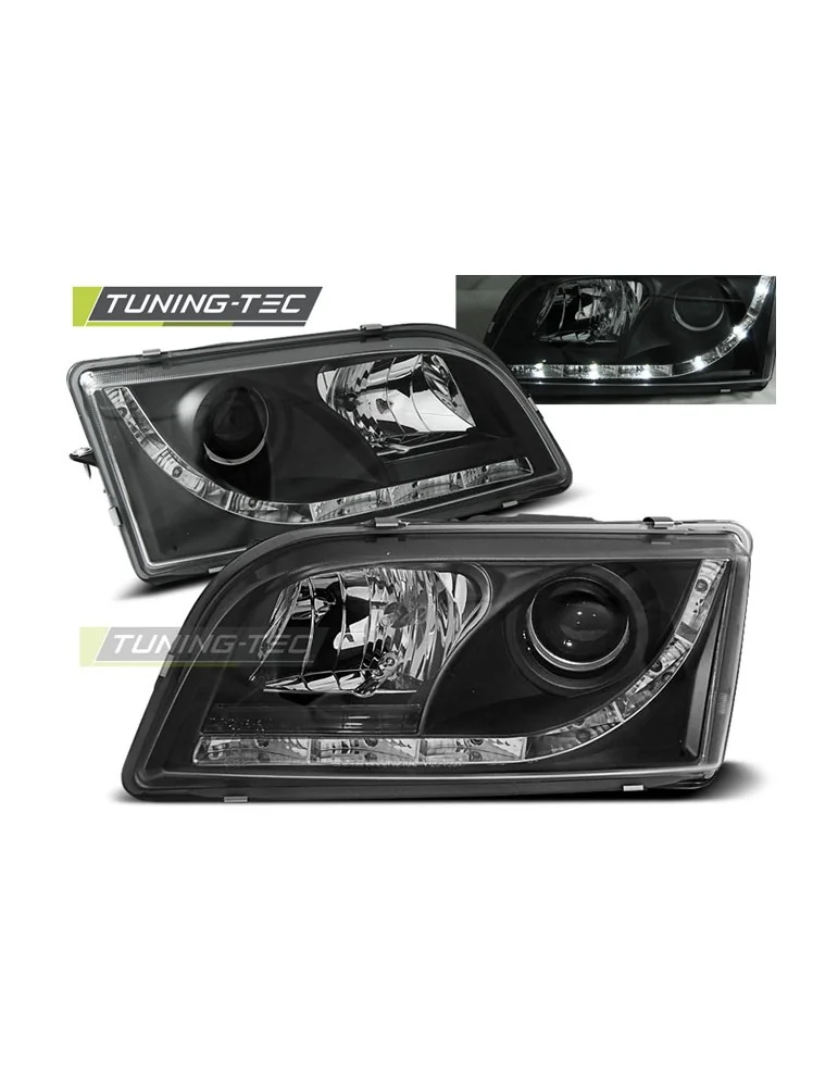 Phares à LED noirs pour VOLVO S40/V40 02.96-12.03