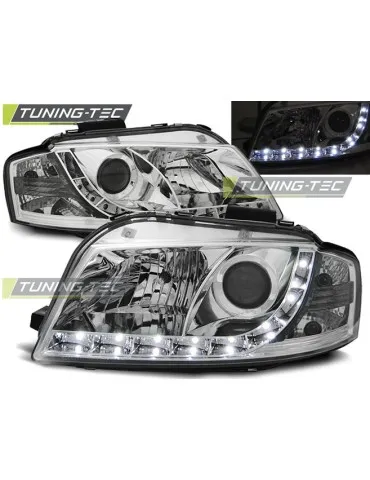 Phares à LED chromés pour AUDI A3 8P 05.03-03.08
