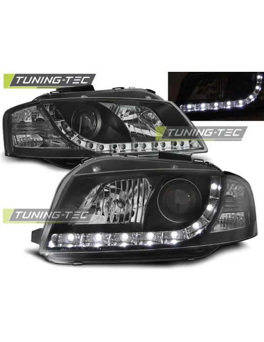 Phares à LED noirs pour Audi A3 8P (2003 - 2008)