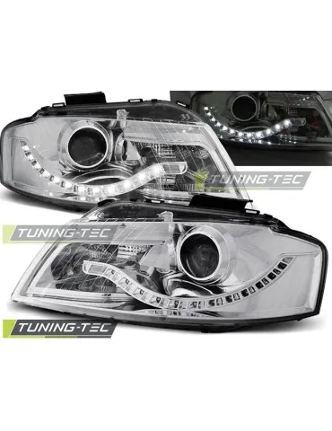 Phares à LED chromés pour AUDI A3 8P 05.03-03.08