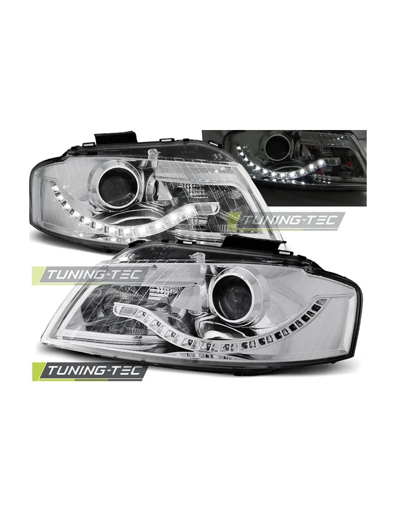 Phares à LED chromés pour AUDI A3 8P 05.03-03.08