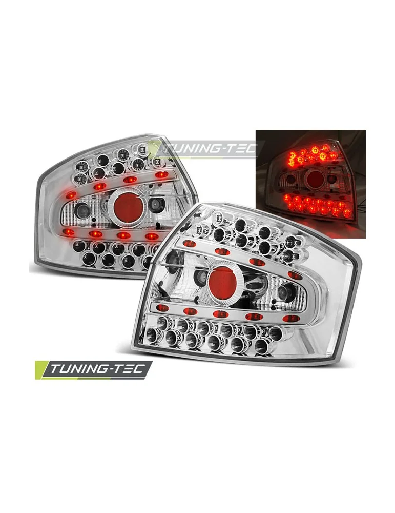Feux arrière à LED chromés pour AUDI A4 8E 10.00-10.04 Berline