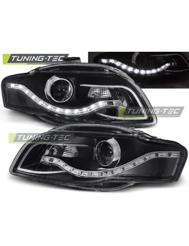 Phares à LED noirs pour AUDI A4 B7 11.04-03.08