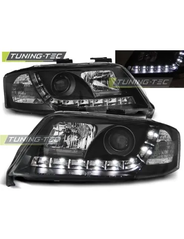Phares à LED noirs pour AUDI A6 06.01-05.04