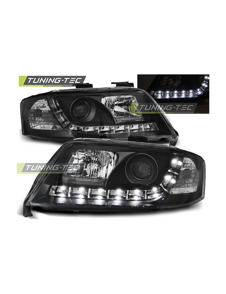 Phares à LED noirs pour AUDI A6 06.01-05.04
