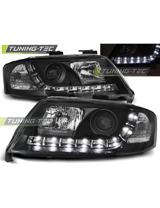 Phares à LED noirs pour Audi A6 (2001 - 2004)