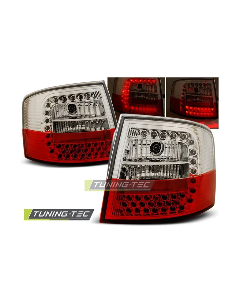 Feux arrière à LED rouges blancs pour AUDI A6 05.97-05.04 Avant