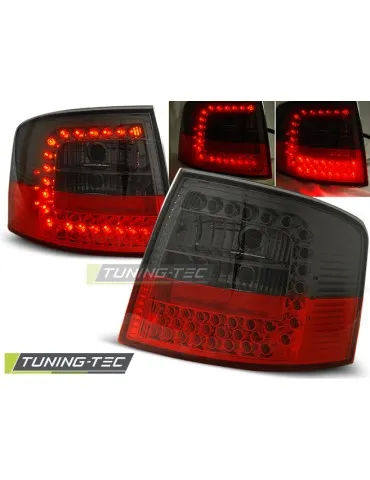 Feux arrière à LED fumés rouges pour AUDI A6 05.97-05.04 Avant