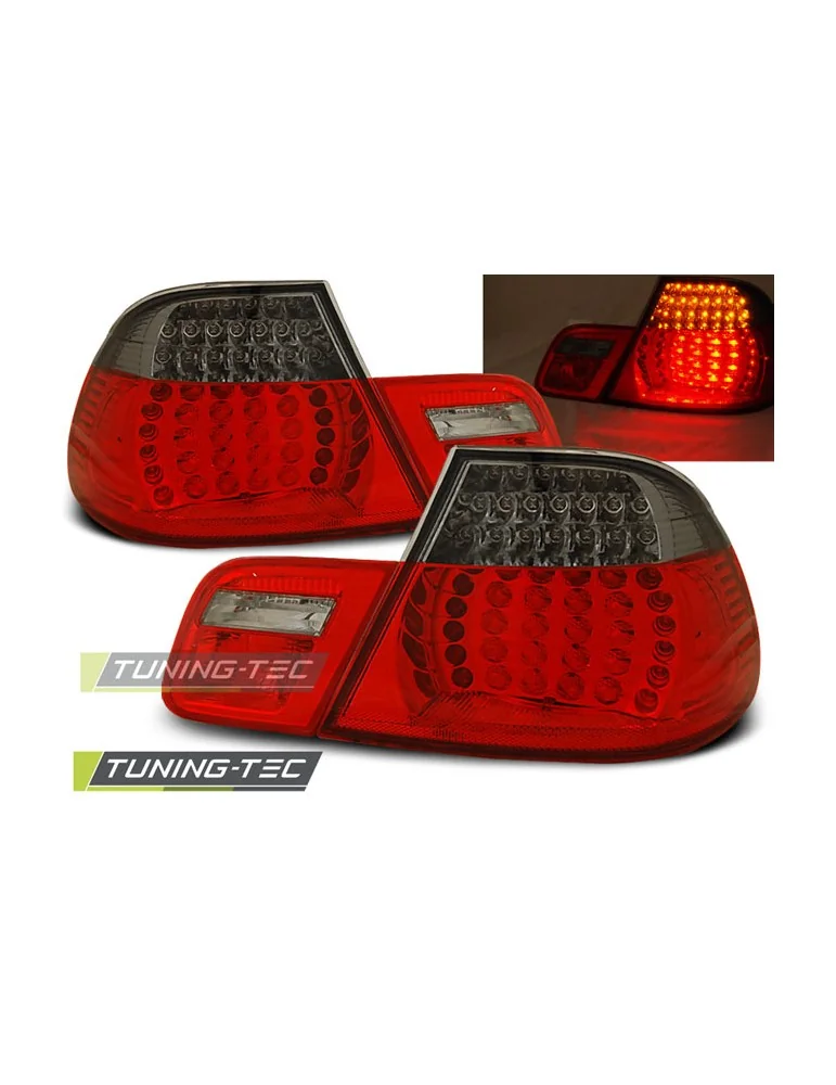 Feux arrière à LED fumés rouges pour BMW E46 04.99-03.03 Cabriolet