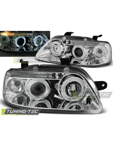 Phares chromés pour CHEVROLET AVEO 03-06