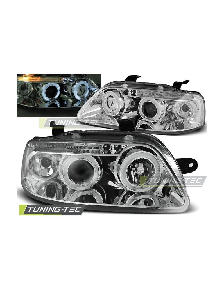 Phares chromés pour CHEVROLET AVEO 03-06