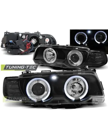 Phares au xénon noirs pour BMW E38 09.98-07.01