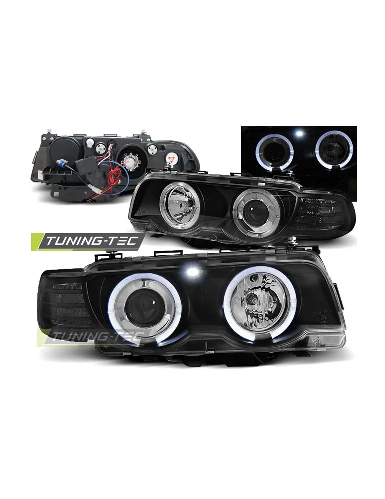 Phares au xénon noirs pour BMW E38 09.98-07.01