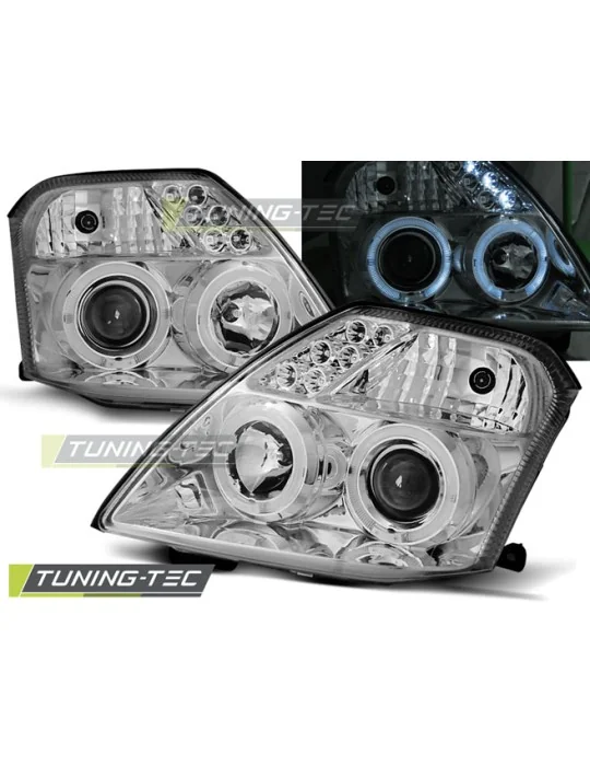 Phares chromés pour Citroen C2 (2003 - 2010)