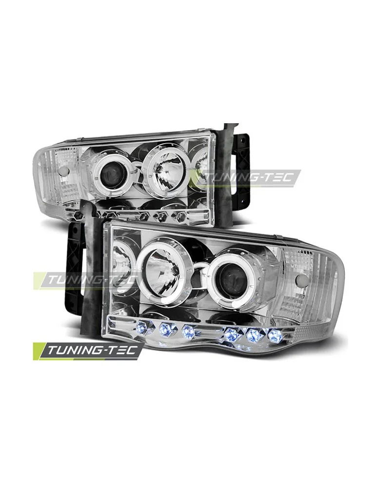 Phares chromés pour DODGE RAM 02-06