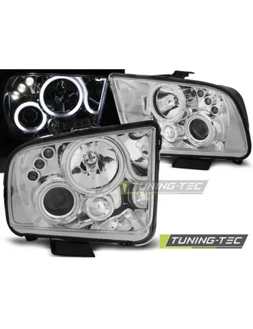 Phares chromés pour FORD MUSTANG 04-09