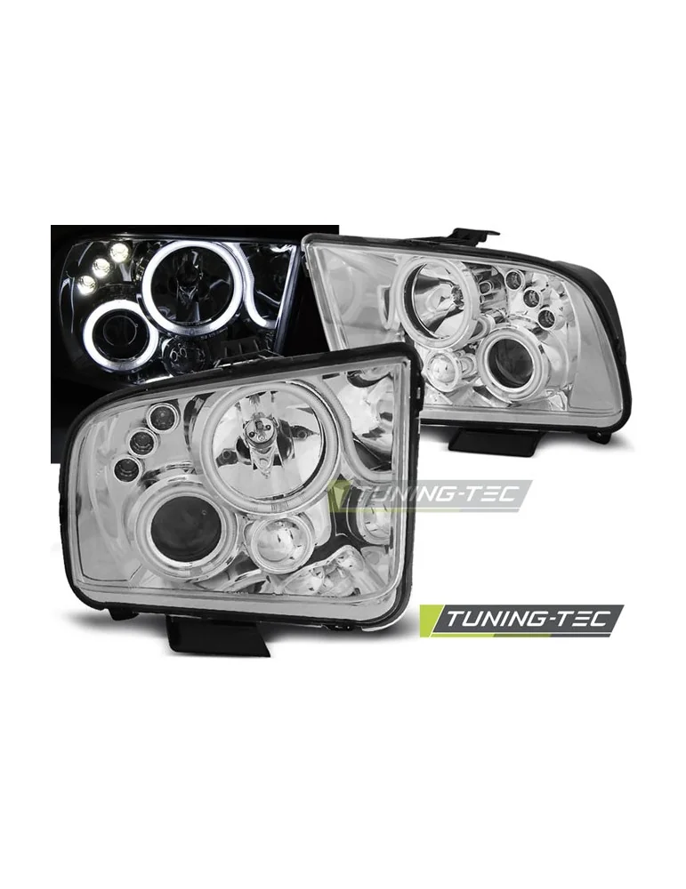 Phares chromés pour FORD MUSTANG 04-09