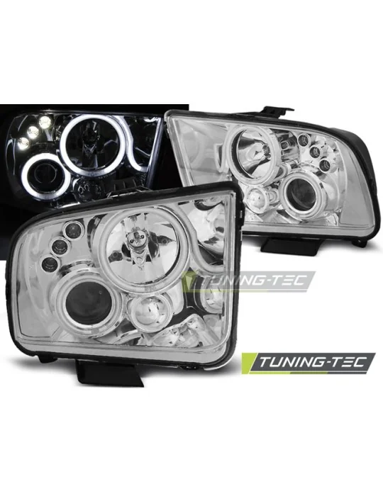 Phares chromés pour Ford Mustang (2004 - 2009)