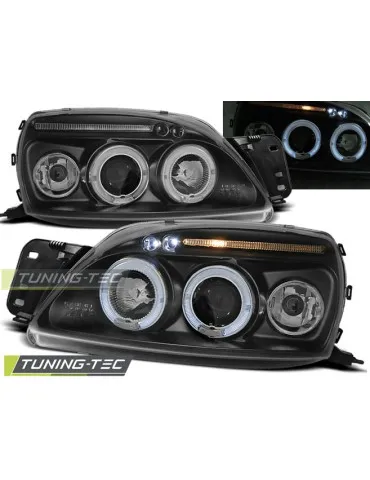 Phares noirs pour FORD FIESTA MK5 09.99-04.02