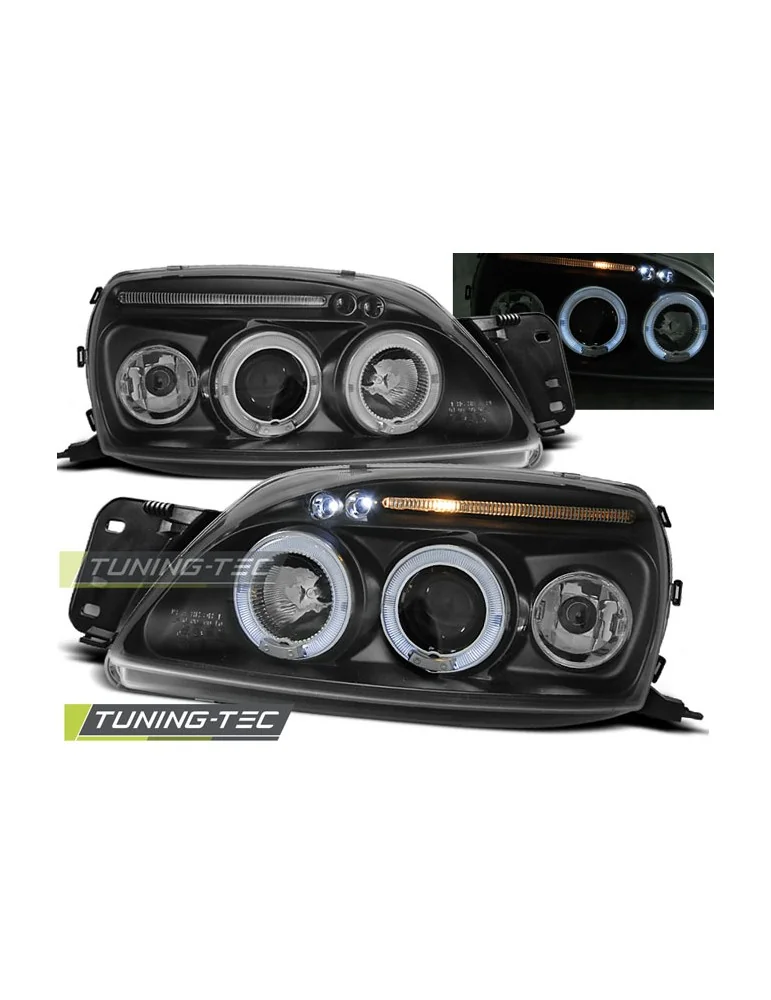 Phares noirs pour FORD FIESTA MK5 09.99-04.02