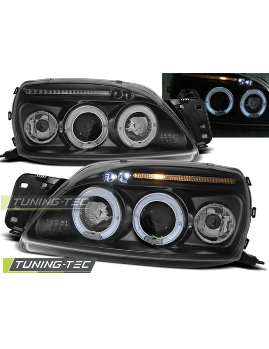 Phares noirs pour Ford Fiesta MK5 (1999 - 2002)