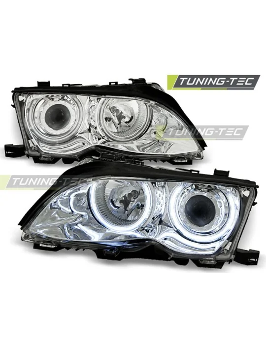 Phares chromés pour BMW E46 (2001 - 2005)
