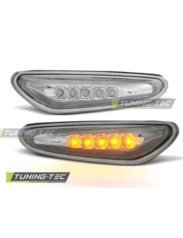 Répétiteurs latéraux à LED chromés pour BMW E46 09.01-03.05