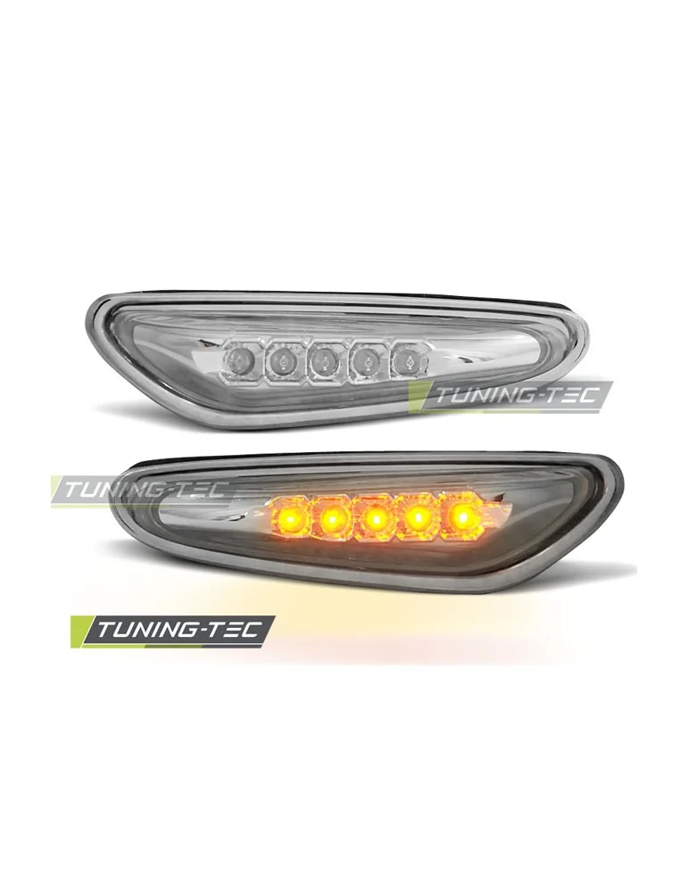 Répétiteurs latéraux à LED chromés pour BMW E46 09.01-03.05