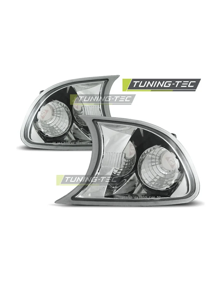 Clignotants avant chromés pour BMW E46 09.01-03.03 Coupé
