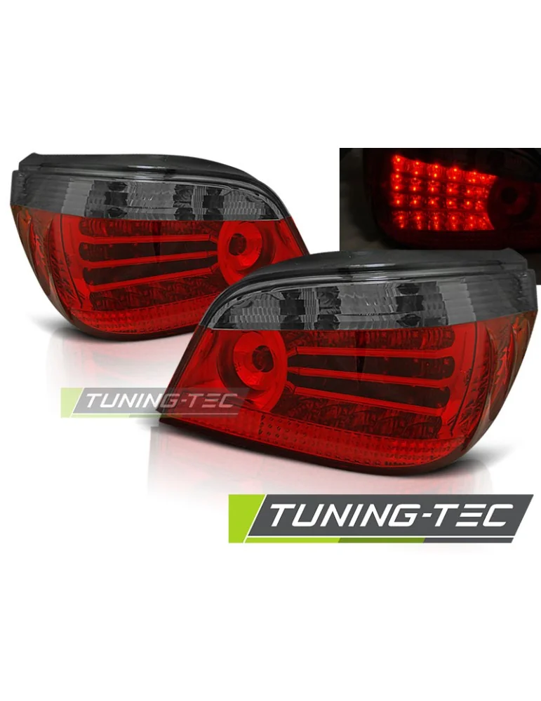 Feux arrière à LED fumés rouges pour BMW E60 07.03-07